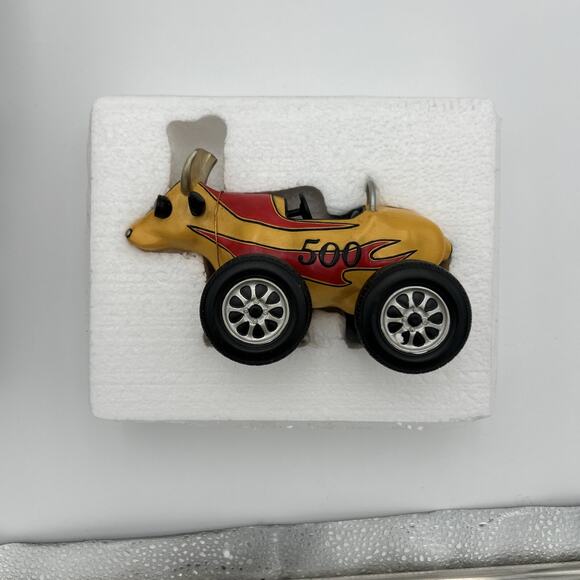 COW PARADE The UDDER 500 Race Car Flames Westland Gift 2006 Tag & Box #7728 👀👇 - Picture 7 of 16